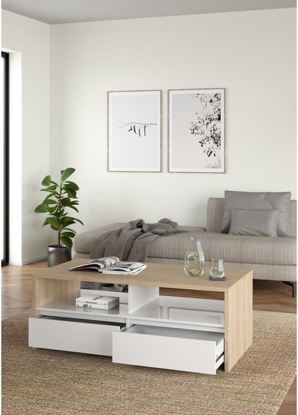 Biało-naturalny stolik 60x120 cm Next – Tvilum