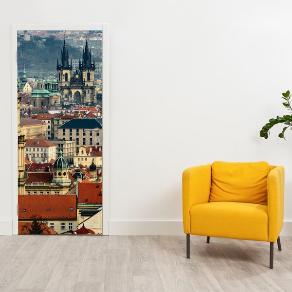 Fototapeta na drzwi - Panorama Pragi (95x205cm)