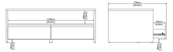 Biało-naturalny stolik 60x120 cm Next – Tvilum