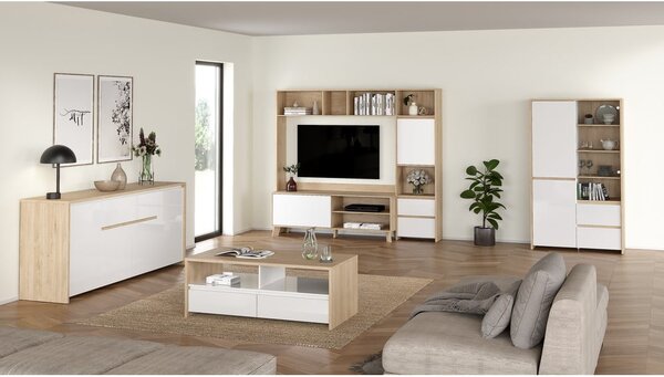 Biało-naturalny stolik 60x120 cm Next – Tvilum