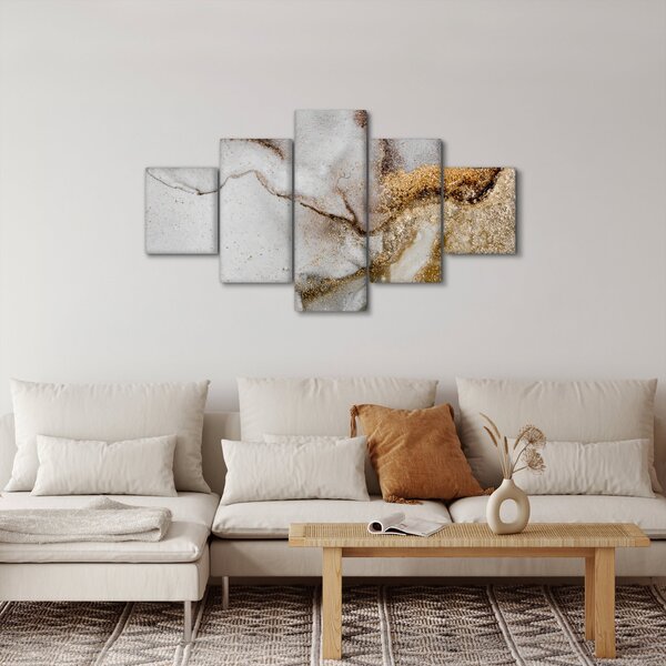 Obraz - Atrament marmurkowy (125x70 cm)