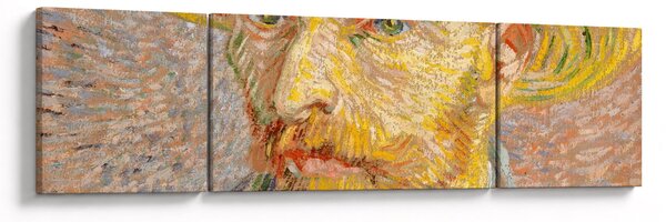 Obraz - Vincent van Gogh, Self-Portrait with a Straw Hat (The Potato Peeler), reprodukcje (170x50 cm)
