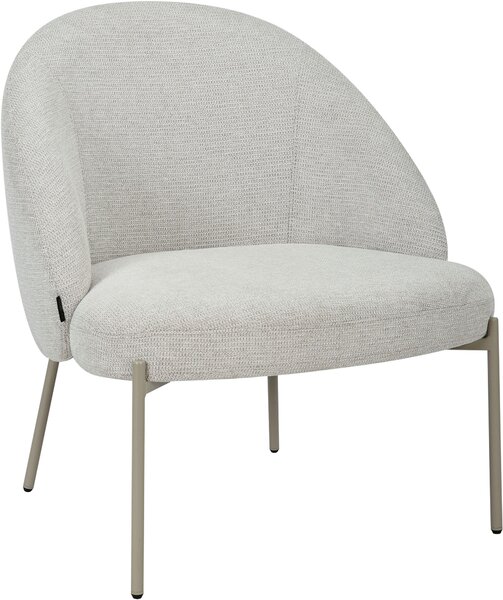 Designerskie krzesło lub fotel z filigranową konstrukcją nośną - beżowe
