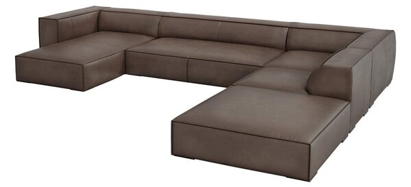 Brązowy skórzany narożnik (prawostronny) Madame – Windsor & Co Sofas