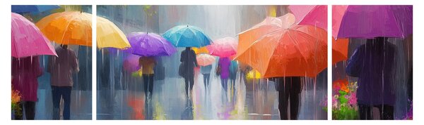 Obraz - Deszczowy dzień (170x50 cm)