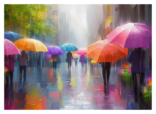 Obraz na szkle - Deszczowy dzień (70x50 cm)