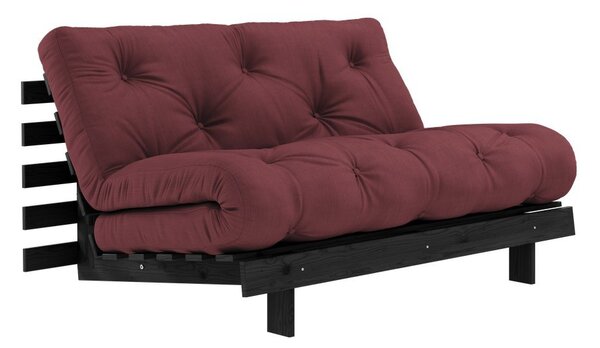 Bordowa rozkładana sofa 140 cm Roots Black Night – Karup Design