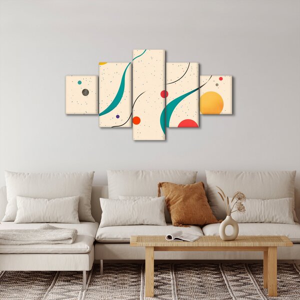 Obraz - Minimalistyczna kolorowa ilustracja (125x70 cm)