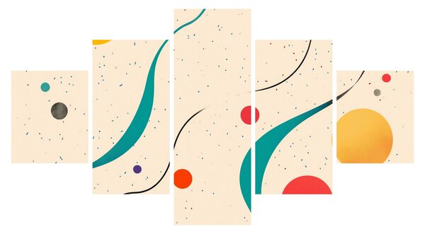 Obraz - Minimalistyczna kolorowa ilustracja (125x70 cm)