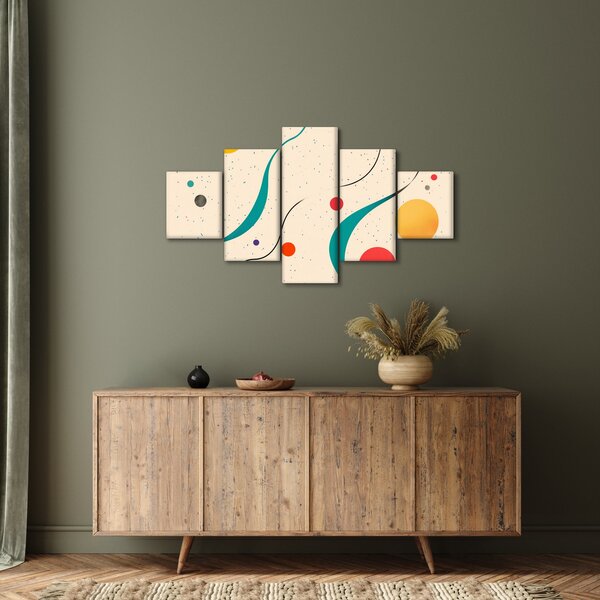 Obraz - Minimalistyczna kolorowa ilustracja (125x70 cm)