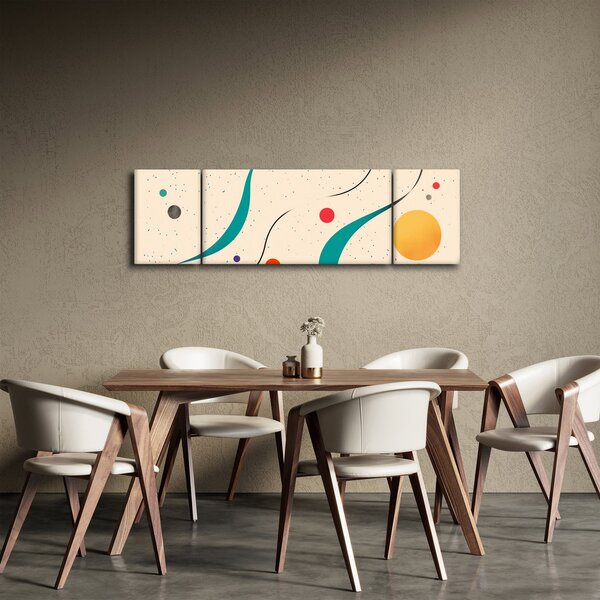 Obraz - Minimalistyczna kolorowa ilustracja (170x50 cm)