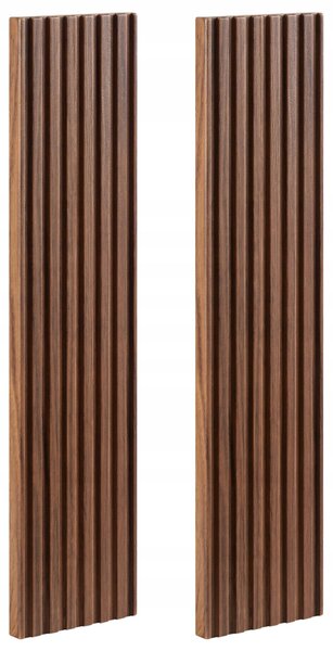 Rodan Panele Boczne do Szafki z Lustrem 14 cm - Dąb Orzech - MDF - Zestaw 2 szt. - ELEGANCE