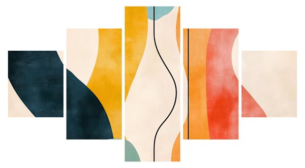 Obraz - Minimalistyczna kolorowa ilustracja II. (125x70 cm)