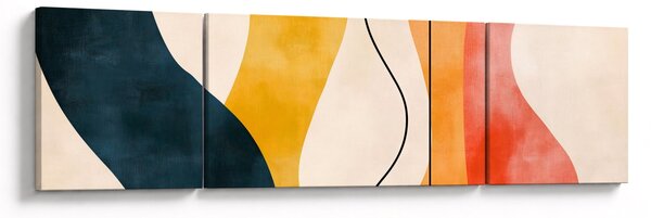 Obraz - Minimalistyczna kolorowa ilustracja II. (170x50 cm)