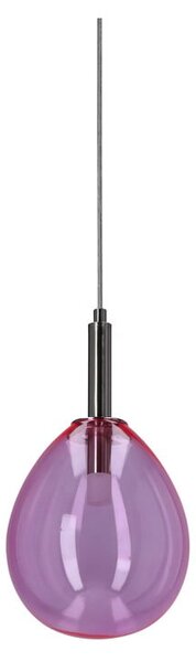 Fioletowa lampa wisząca LED ze szklanym kloszem Lukka – Candellux Lighting
