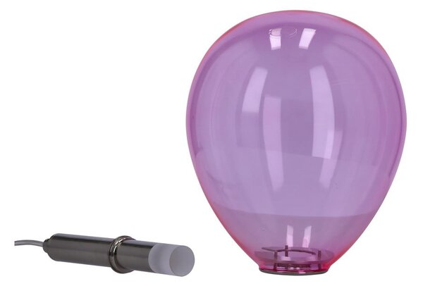 Fioletowa lampa wisząca LED ze szklanym kloszem Lukka – Candellux Lighting