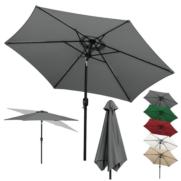 Parasol wiszący - Ø 270 do 350 cm - Wodoodporna tkanina - Z korbą - Bez stojaka