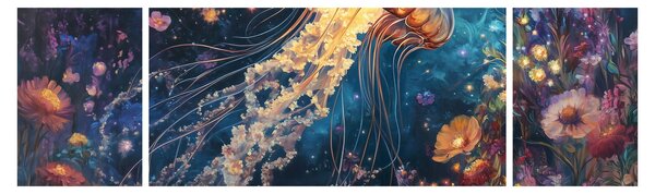 Obraz - Magiczna meduza (170x50 cm)