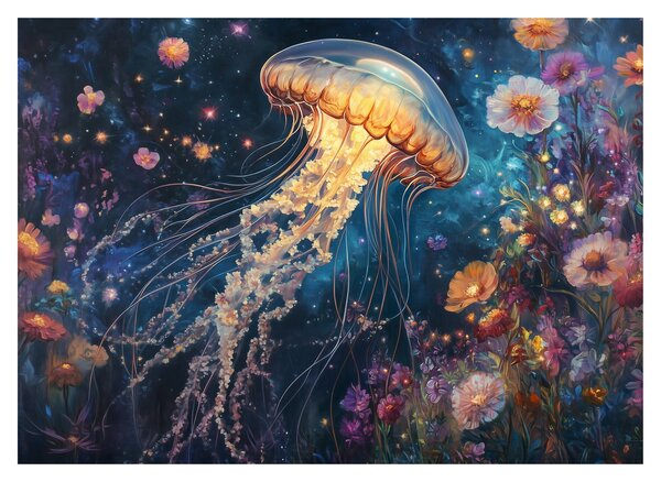 Obraz - Magiczna meduza (70x50 cm)