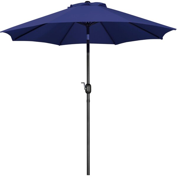 Parasol ogrodowy okrągły - Korba - 261 x 240 cm - Regulowany kąt nachylenia - Do tarasu i basenu