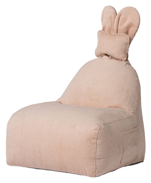 Jasnoróżowy dziecięcy worek do siedzenia Funny Bunny – The Brooklyn Kids