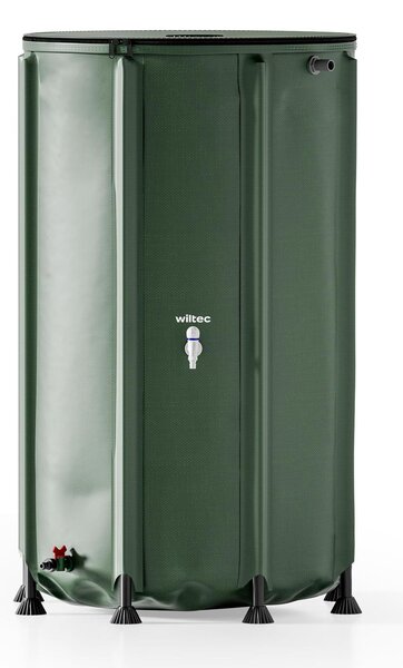 Zbiornik na deszczówkę - Składany - 500 litrów - PVC z pokrywą - Ø 80 x 98 cm
