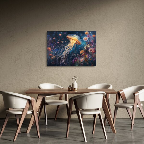 Obraz na szkle - Magiczna meduza (70x50 cm)