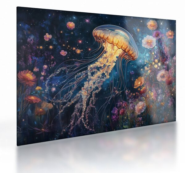 Obraz na szkle - Magiczna meduza (70x50 cm)