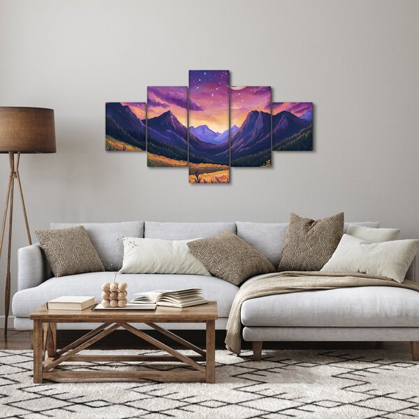 Obraz - Fioletowy krajobraz (125x70 cm)