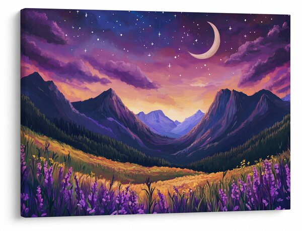 Obraz - Fioletowy krajobraz (70x50 cm)