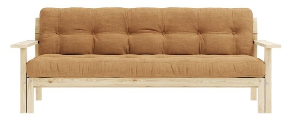 Musztardowa rozkładana sofa 218 cm Unwind – Karup Design