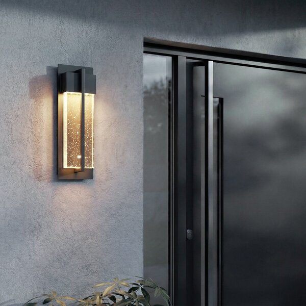 Zewnętrzna Lampa Lucande, Velune, czarny, aluminium, nowoczesny