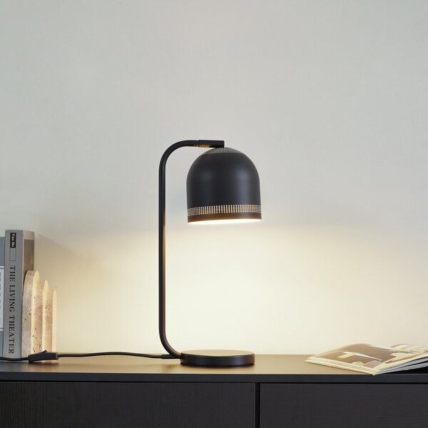 Lampa Stołowa NOLA, Oura, czarny, salon, metal, skandynawski