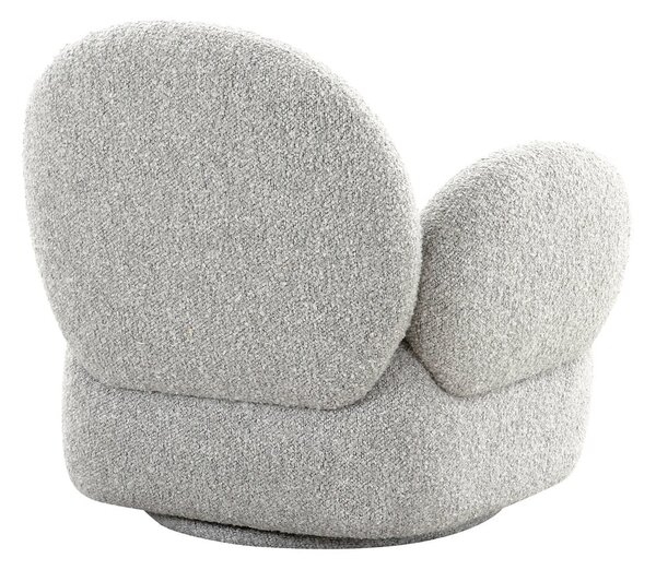 Jasnoszary fotel z materiału bouclé Messina – House Nordic