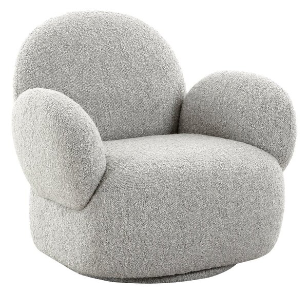 Jasnoszary fotel z materiału bouclé Messina – House Nordic