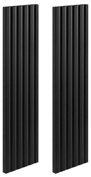 Rodan Panele Boczne do Szafki z Lustrem 14 cm - Czarne - MDF - Zestaw 2 szt. - FLOW