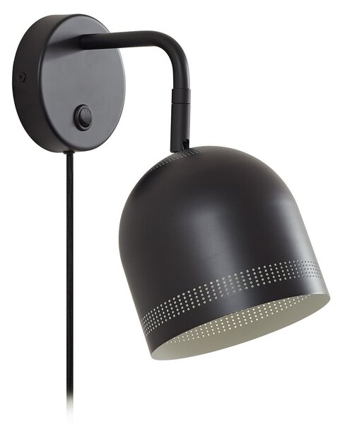 Lampa Ścienna NOLA, Oura, czarny, salon, metal, skandynawski