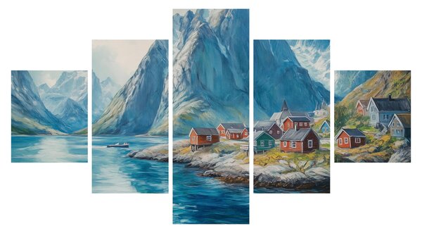 Obraz - Norweskie miasteczko (125x70 cm)