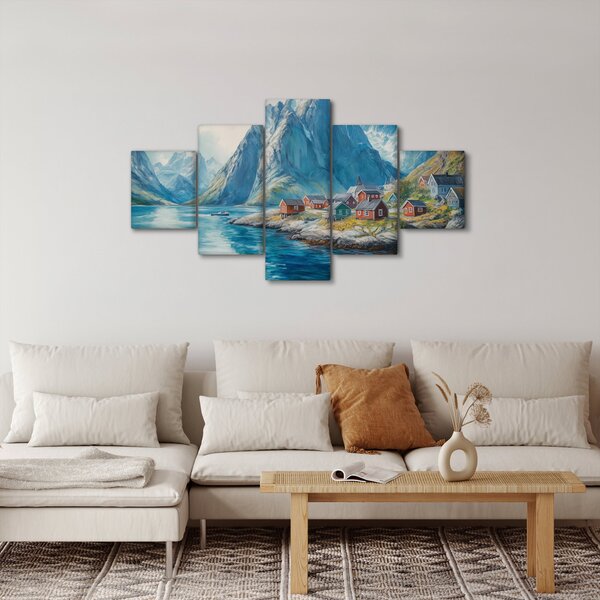 Obraz - Norweskie miasteczko (125x70 cm)