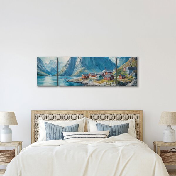 Obraz - Norweskie miasteczko (170x50 cm)