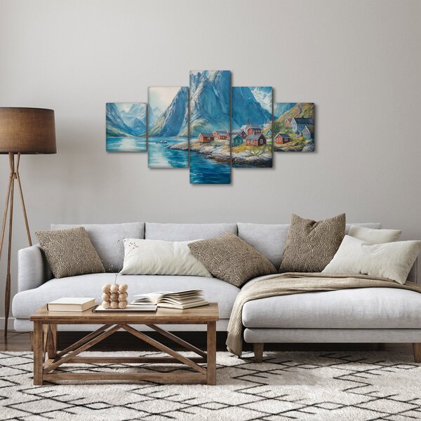 Obraz - Norweskie miasteczko (125x70 cm)