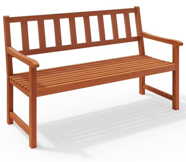 Ławka ogrodowa drewniana Akacja - 2-osobowa - Brązowa - 120 cm - Na taras i balkon