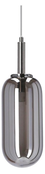 Antracytowa lampa wisząca LED ze szklanym kloszem ø 13 cm Fiuggi – Candellux Lighting
