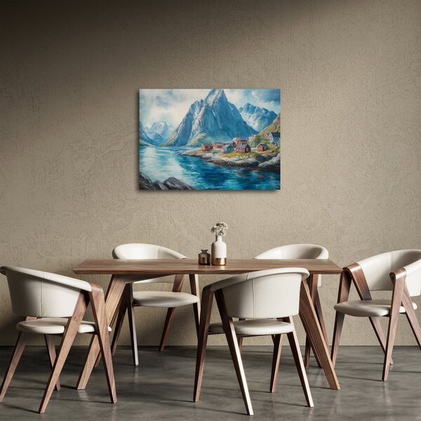 Obraz - Norweskie miasteczko (70x50 cm)