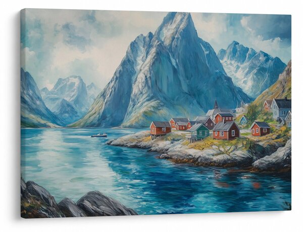 Obraz - Norweskie miasteczko (70x50 cm)