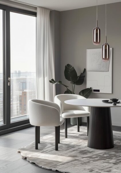 Antracytowa lampa wisząca LED ze szklanym kloszem ø 13 cm Fiuggi – Candellux Lighting