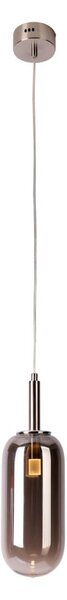 Antracytowa lampa wisząca LED ze szklanym kloszem ø 13 cm Fiuggi – Candellux Lighting