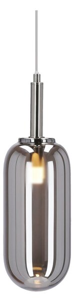 Antracytowa lampa wisząca LED ze szklanym kloszem ø 13 cm Fiuggi – Candellux Lighting