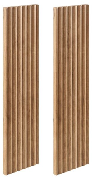 Rodan Panele Boczne do Szafki z Lustrem 14 cm - Dąb Craft Złoty - Ryflowany MDF - Zestaw 2 szt. - VENA