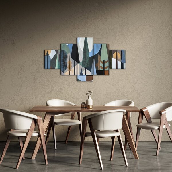 Obraz - Naturalna geometria abstrakcyjna II. (125x70 cm)